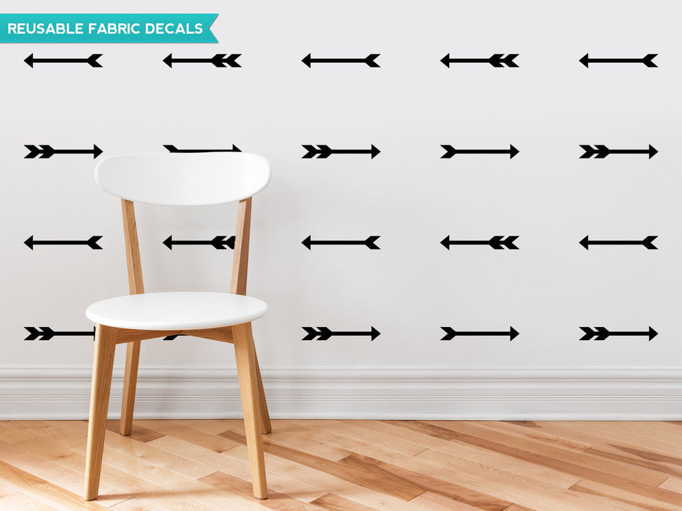 Arrows Fabric Wall Decals, Set of 24, Black