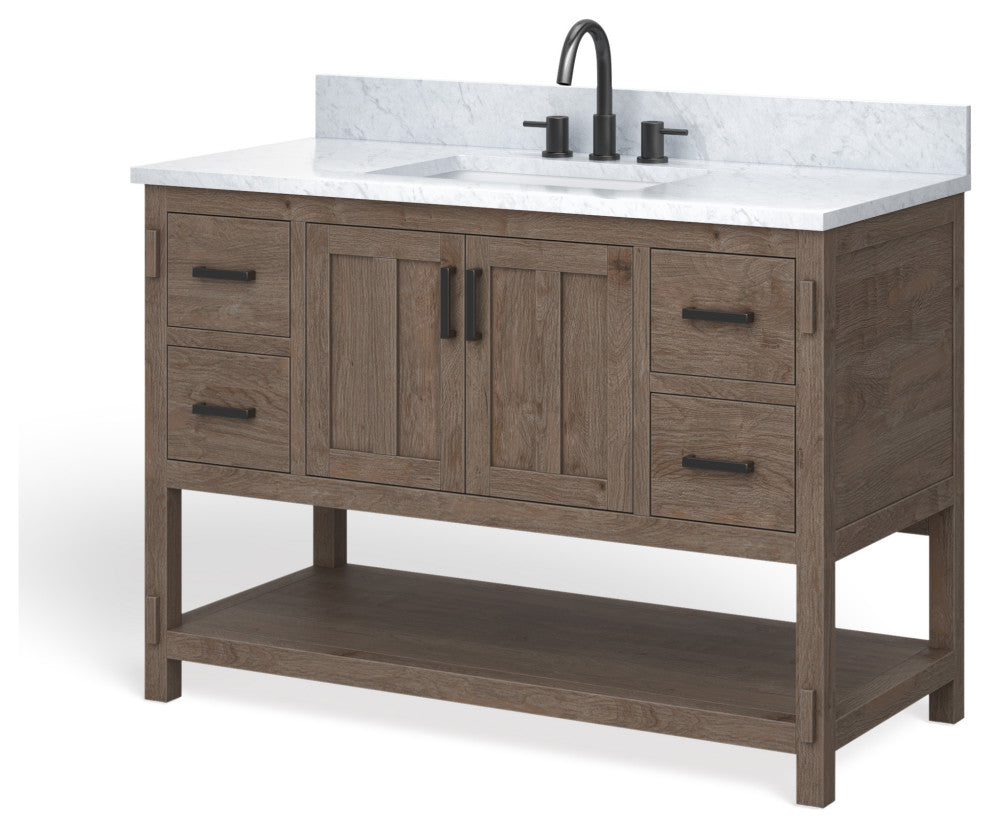 The Betsy Bathroom Vanity, Brown, 48", Single Sink, Freestanding