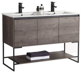 Urbania Vanity Set, Gray, 48", Double Sink