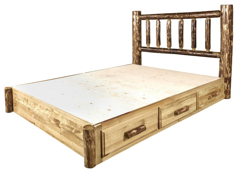 Glacier Country Collection Platform Bed With Storage, 60"