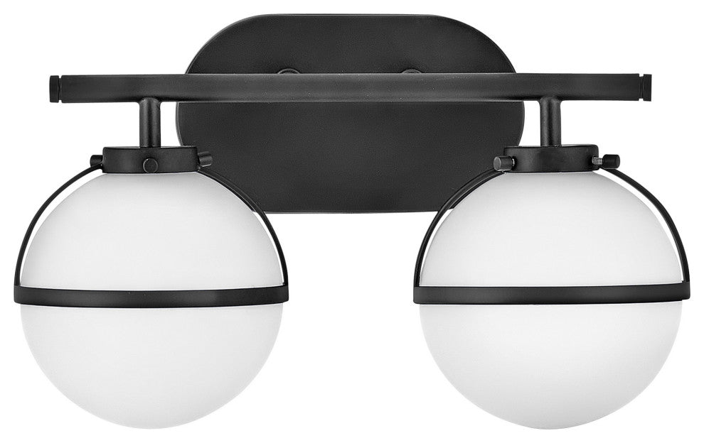 Hinkley Lighting 5662-LL Hollis 2 Light 15"W Bathroom Vanity - Black