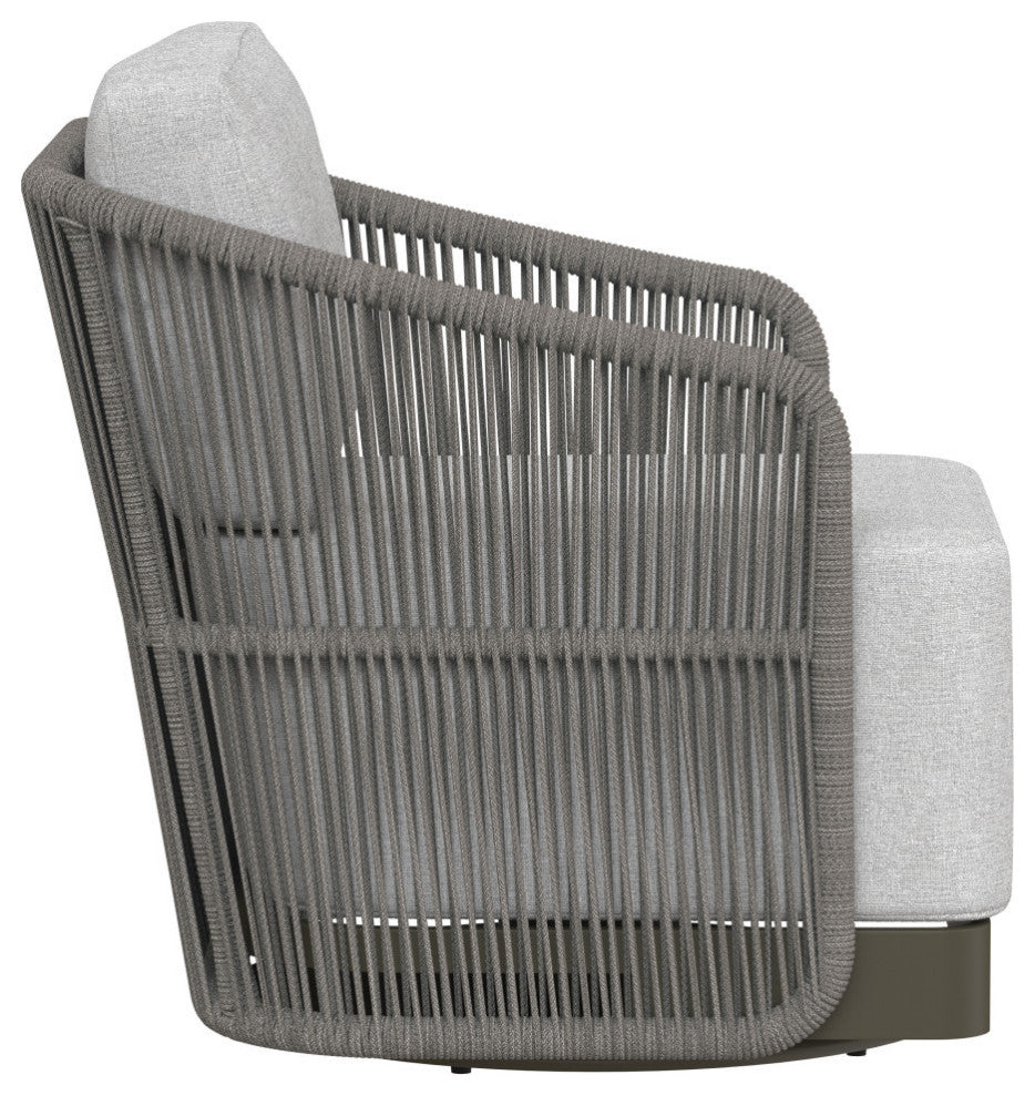 Allariz Swivel Armchair, Warm Grey, Gracebay Light Grey