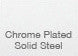 Soho Flat Lounge Chair, Chrome Plated Solid Steel Base, Black Leatherette