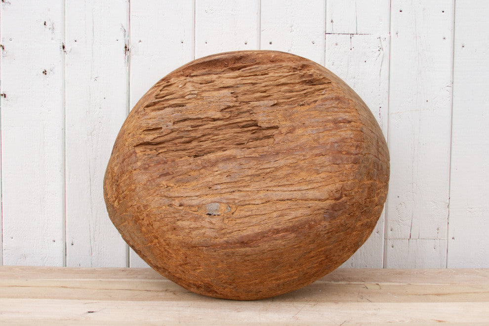 Large 19th Century Wood Dough Bowl