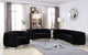 Julian Velvet Upholstered Loveseat, Black, Chrome Base