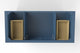 CastelloUSA Alicia Freestanding Vanity, Base Only, Blue, 48", Chrome Handles