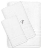 Denzi 3-Piece Towel Set Monogrammed Letter, R