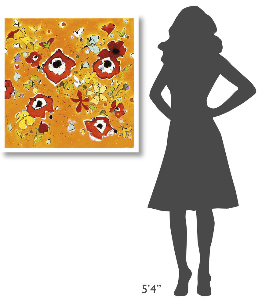 "Fleur Amusement" Digital Paper Print by Shirley Novak, 32"x32"