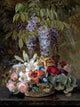 Tile Mural Basket Of Roses By Johan Laurentz Jensen, 6"x8", Matte