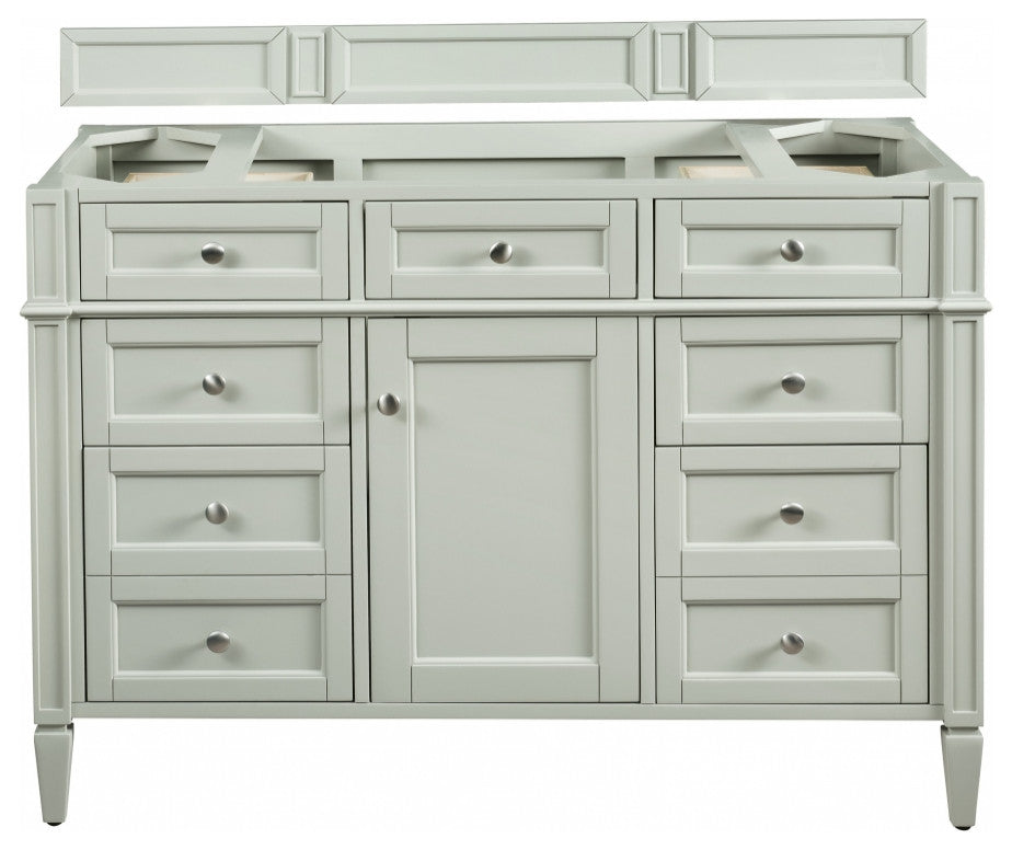 Brittany 48" Sage Green Vanity, Charcoal Soapstone Quartz Top