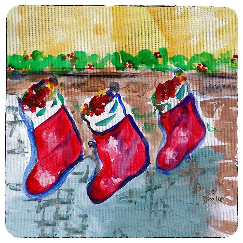Christmas Stockings Coaster - 3 Sets of 4 (12 Total)