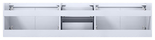 Geneva Transitional Glossy White 80" Double Vanity with 30" Led Mirrors, no Top