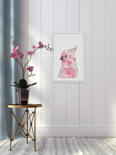 "Major Mitchell's Cockatoo II" Framed Painting Print, 12"x18"