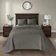 Madison Park Quebec Reversible Bedspread Set, Dark Grey