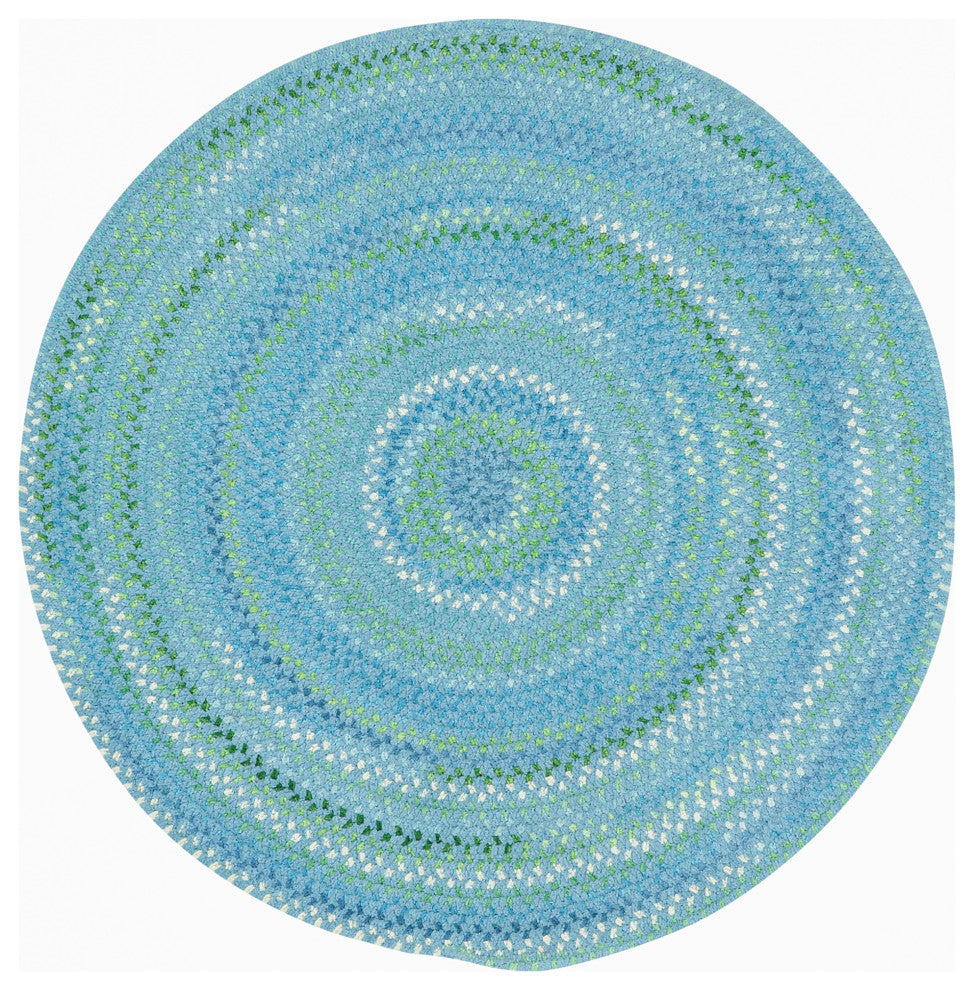 Capel Waterway Blue 0470_400 Braided Rugs - 8' 6" Round