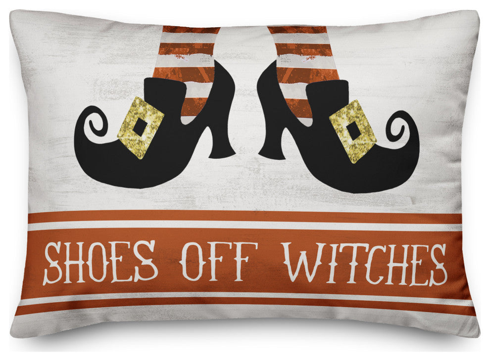 Shoes Off Witches 14x20 Spun Poly Pillow