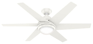 Hunter 52" Sotto Ceiling Fan With LED Light Kit and Remote, Fresh White