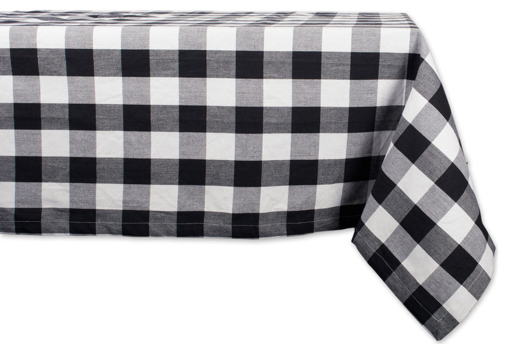 DII Black Buffalo Check Tablecloth