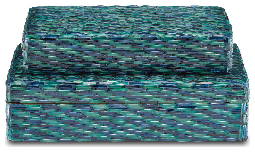 Glimmer Box, 2-Piece Set, Blue and Green