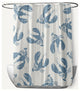 Lobster Fest Dusty Smoke 70" w x 73" h Shower Curtain