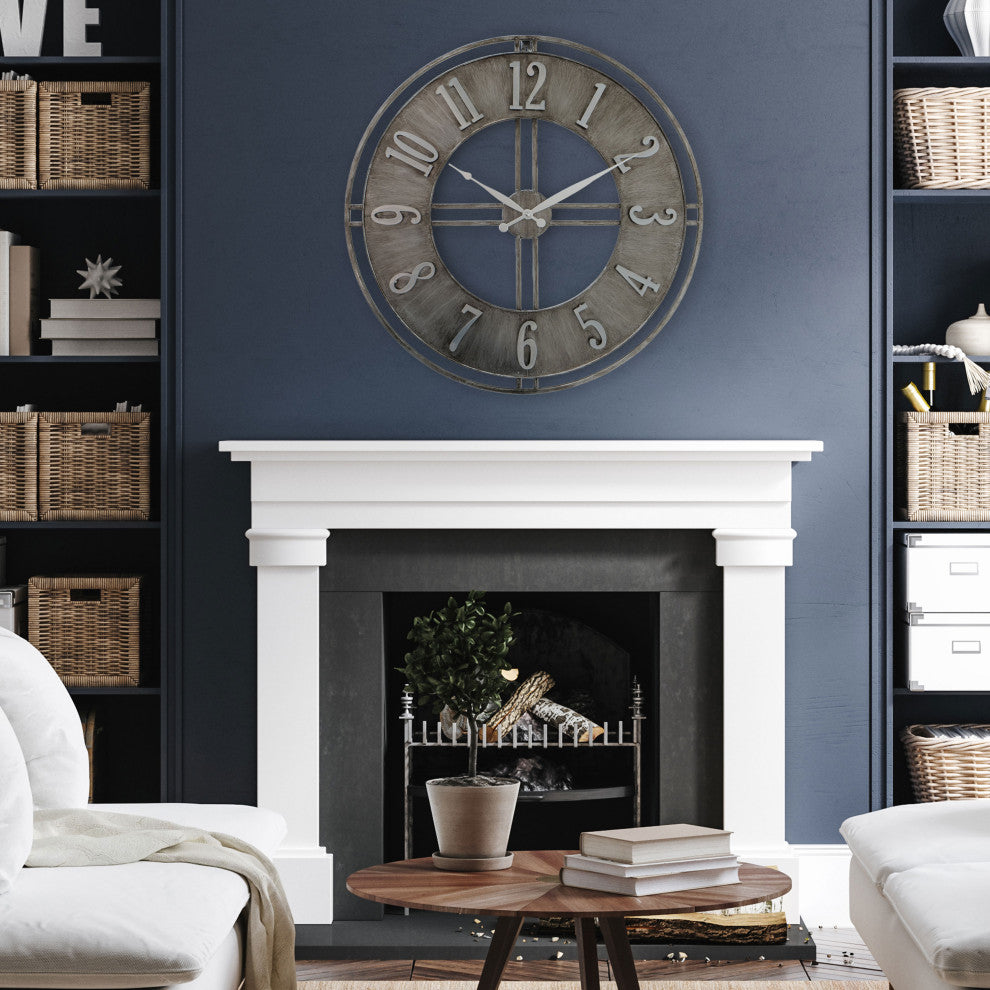 Urban Metal Industrial Clock 23.5 Inches