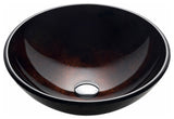 Pluto 16 1/2" Glass Vessel Bathroom Sink