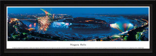Niagara Falls Panoramic Poster, Fireworks , Select Frame
