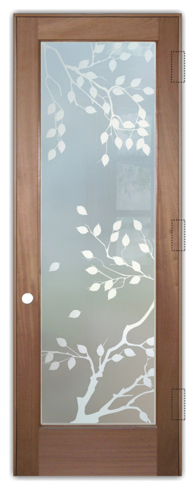 Interior Doors - Cherry Tree Frosted Glass Design - 28" x 80" - CUSTOMIZE...