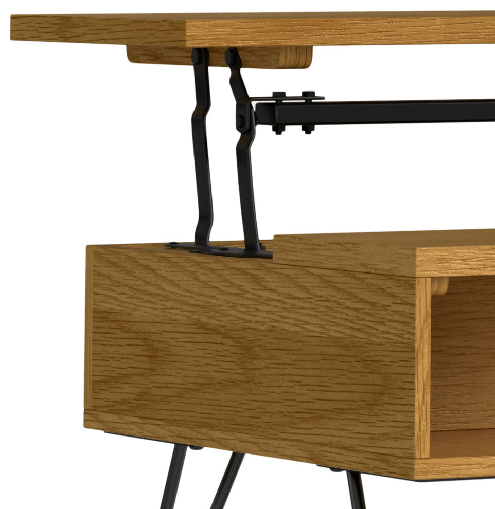 Hunter Lift Top Coffee Table in Oak Veneer, Oak Veneer