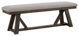 Hearst Backless Bench With Cushion Seat, Reclaimed Chevron