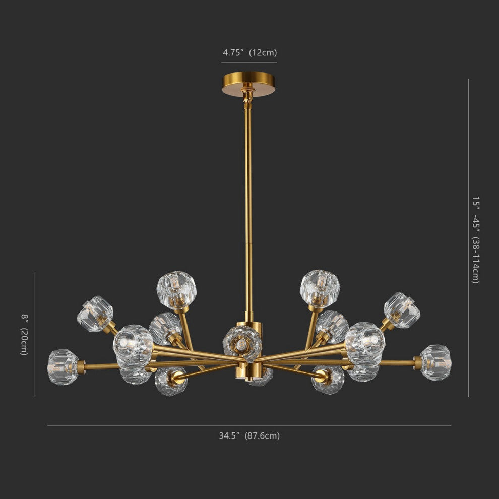 Safavieh Couture Breyer Crstal Chandelier Gold