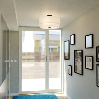 Vaxcel Lighting C0112 Burnaby 4 Light 21"W Semi-Flush Drum - Black