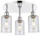 Clymer-3 Light 16" Flush Mount-Polished Chrome, Seedy Glass Shade