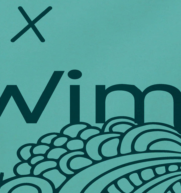 18"x14" Mellow Mantra, Word Print Placemat, Aqua, Set of 4