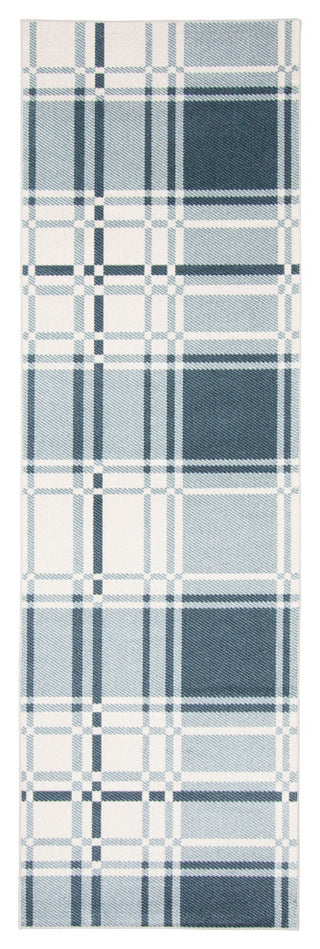 Aqua Roma Area Rug, Blue, 2'6"x8'