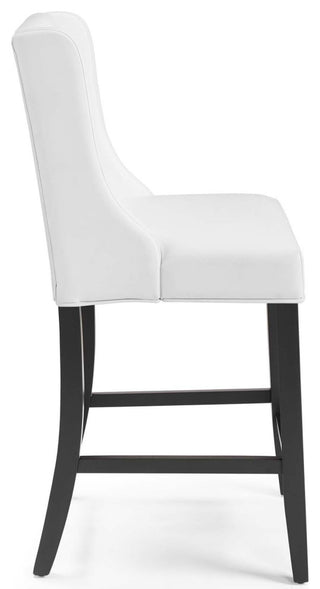 Baronet Counter Bar Stool Faux Leather Set of 2