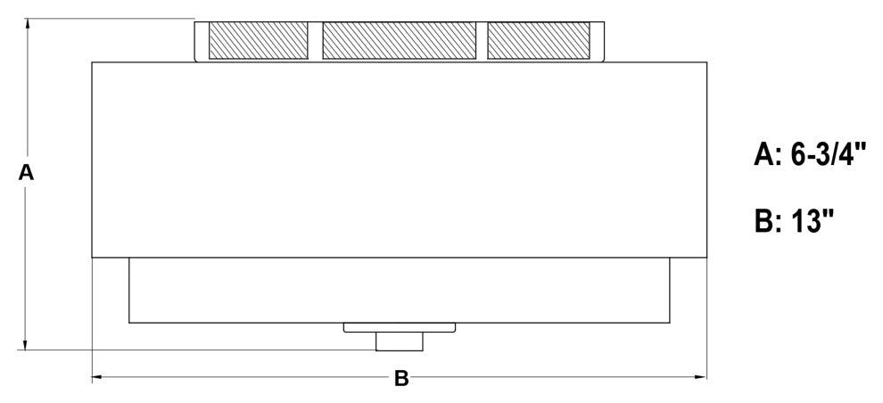 Burnaby 13" Flush Mount Black