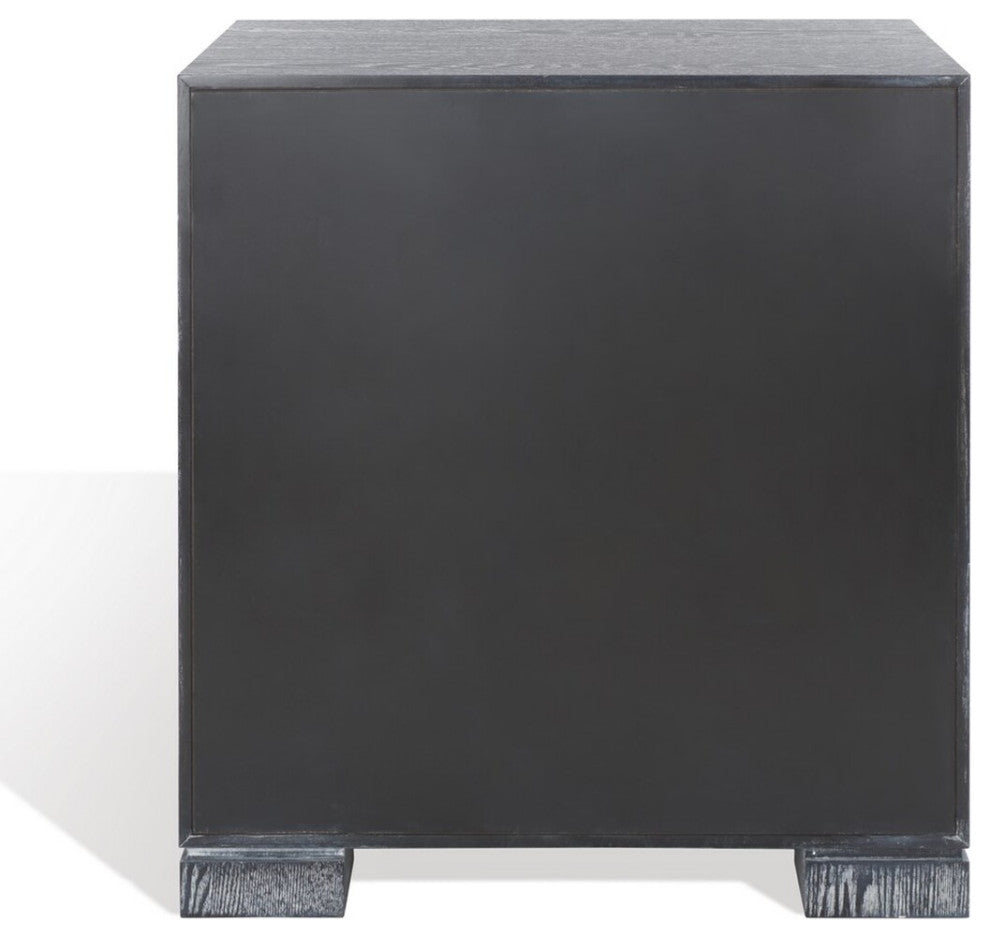Safavieh Couture Laila Lacquer Chest Black Cerused Oak