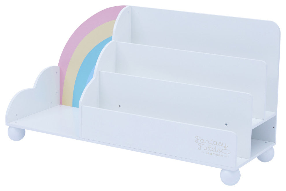 Rainbow Wooden Kid Display Bookcase, White