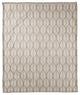 Taupe Geo Leaves 50 x 60 Coral Fleece Blanket