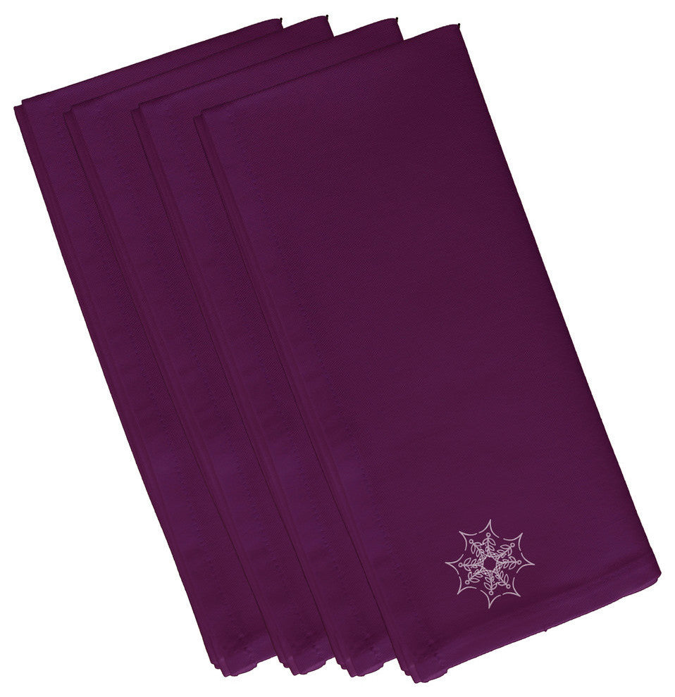 Web Art Holiday Print Napkin, Purple, Set of 4