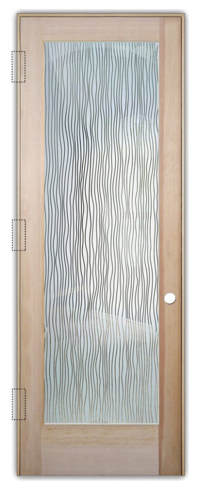 Interior Prehung Door or Interior Slab Door - Water Trails - Douglas Fir...