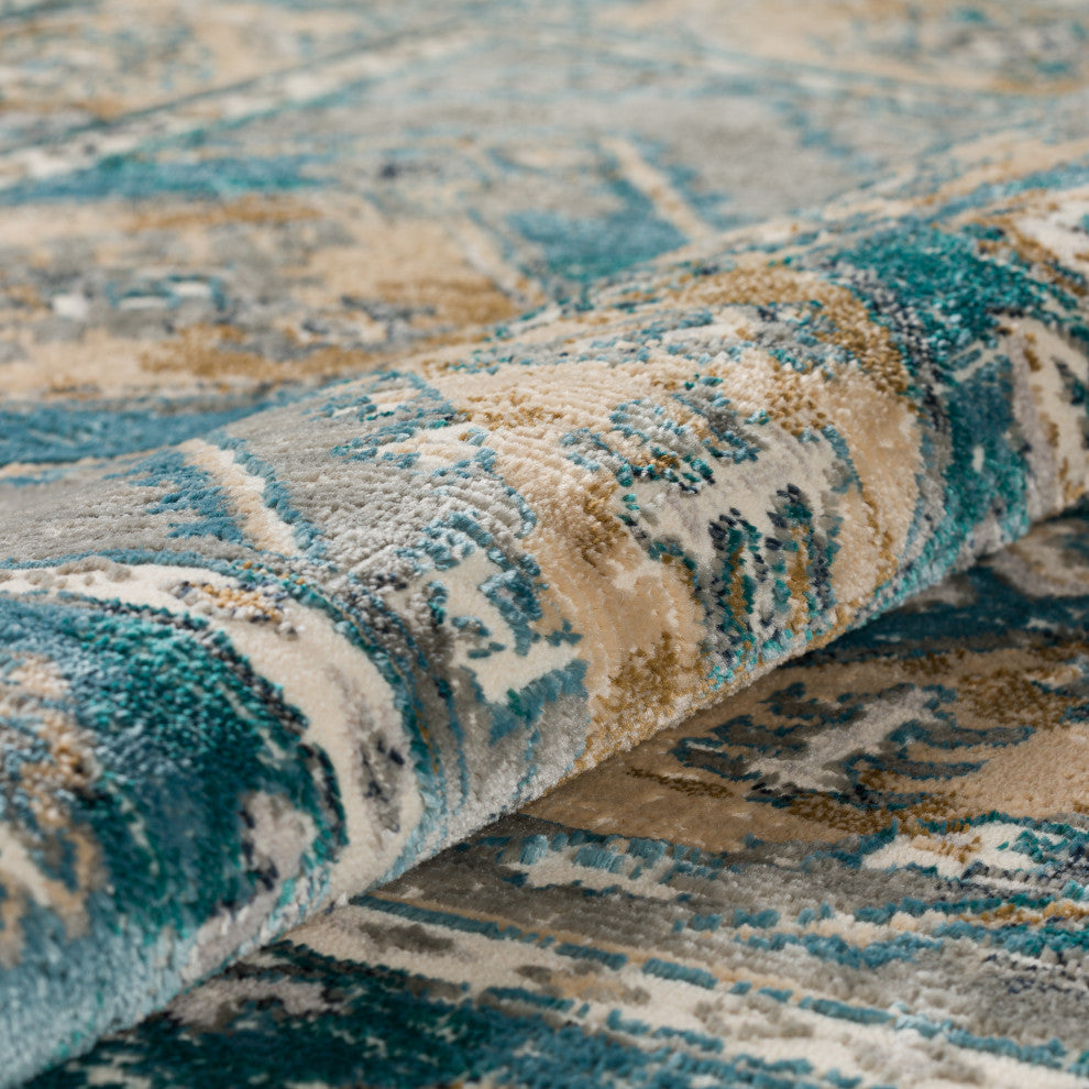 Dalyn Karma KM22 Charcoal 2'3" x 7'5" Runner Rug