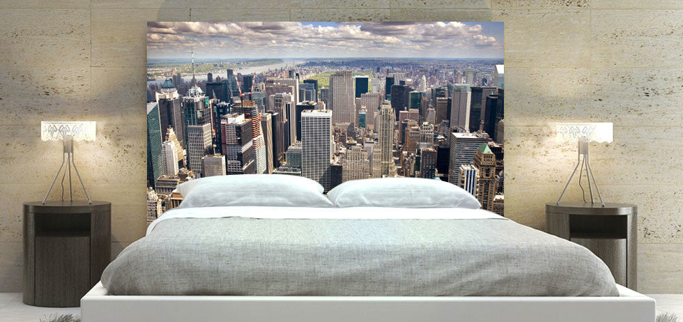 "Aerial Of Manhattan" Headboard