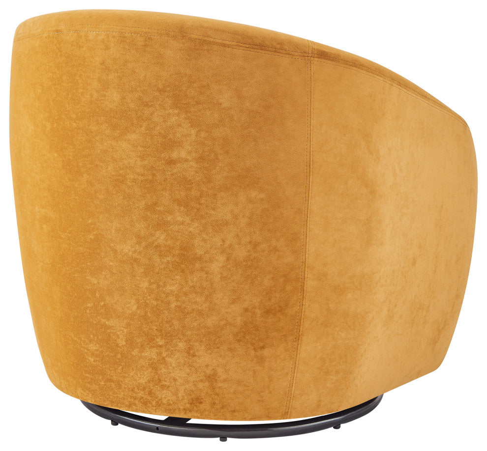 Regina Velvet Swivel Accent Arm Chair, Dainty Caramel