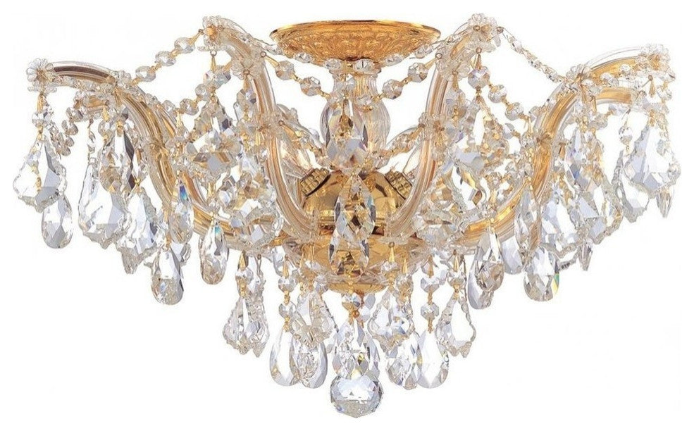 Crystorama Maria Theresa Semi Flush Mount Clear Crystal