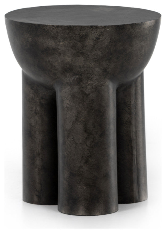 Sante End Table-Raw Black