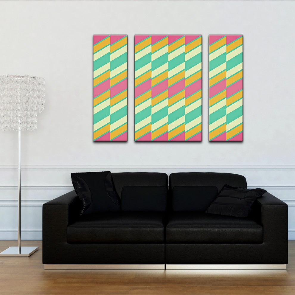 Geometric Study XVII Canvas Wall Art, 3-Piece Set