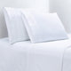 Embroidered Border Sheet Set, 4 Piece, White, Queen