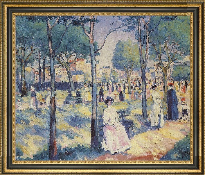Kazimir Malevich On the Boulevard - 16" x 20" Framed Premium Canvas Print